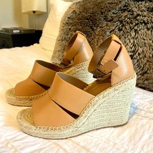 Treasure & Bond Sannibel Leather Platform Wedge Sandals